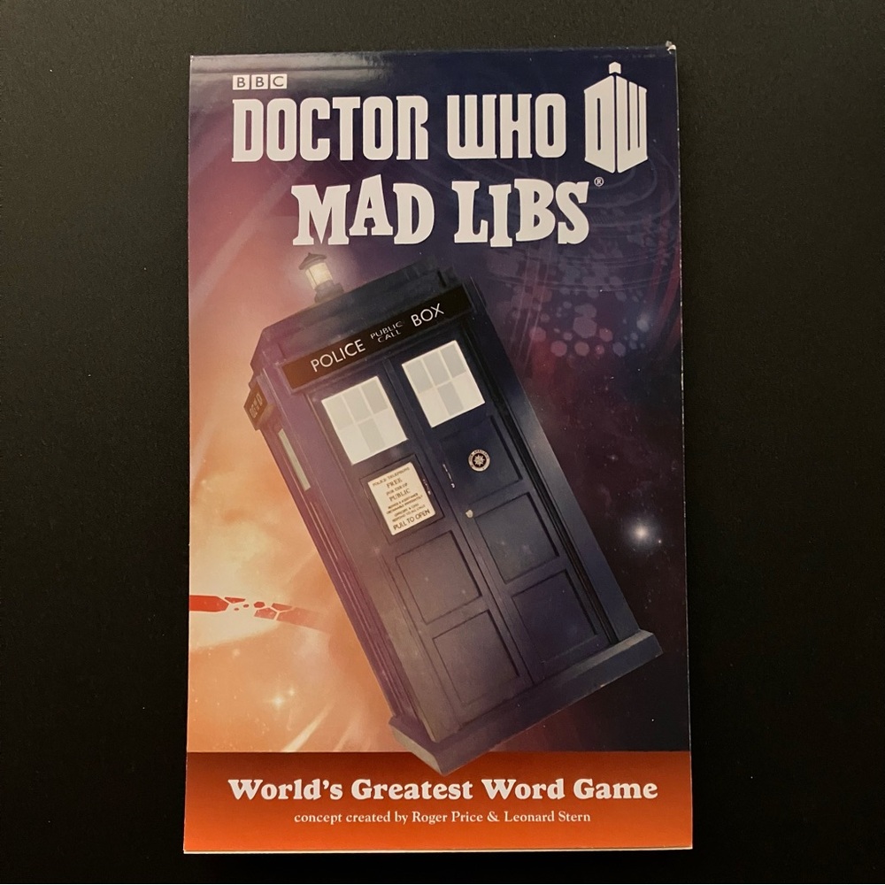 Doctor Who Mad Libs 2014 Word Games Book Sci Fi Kids Fun TV Show NEW